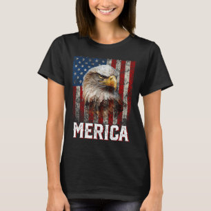 Eagle Merica Patriotic Usa Flag Eagle Of Freedom 4 T-Shirt
