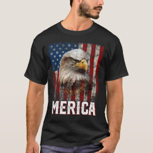 Eagle Merica Patriotic Usa Flag Eagle Of Freedom 4 T-Shirt