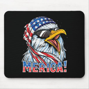 Eagle Merica T Shirt 4th Of July Merica Men Boys A Mouse Pad
