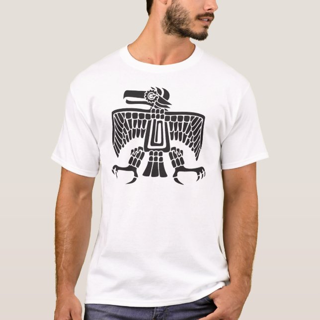 Eagle, Mexican hieroglyph(Maya) T-Shirt (Front)
