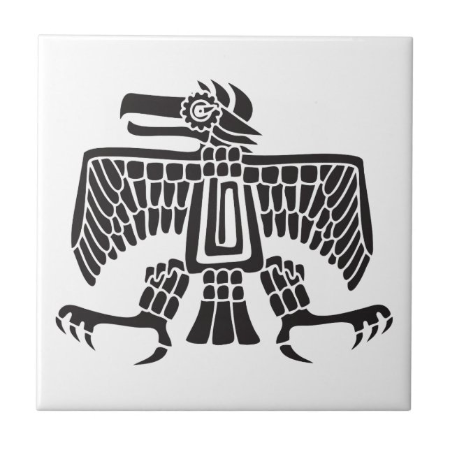 Eagle, Mexican hieroglyph(Maya) Tile (Front)