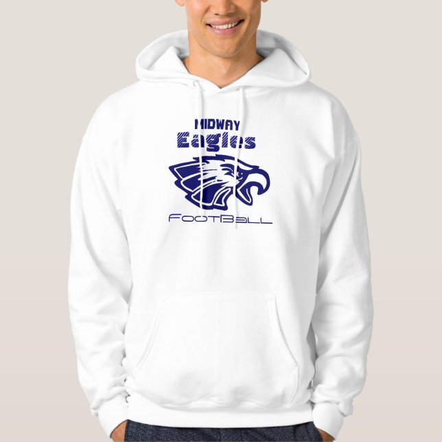 Eagle, Midway, Eagles, FootBall Hoodie (Front)