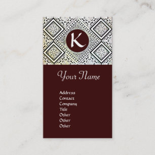 EAGLE ,  MONOGRAM brown Business Card