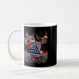 Eagle Monster Truck Dinosaur July 4th America Patr Coffee Mug