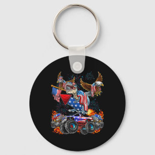 Eagle Monster Truck Dinosaur July 4th America Patr Key Ring
