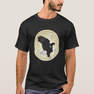 Eagle Moon Falconry with Hawk and Falcon T-Shirt