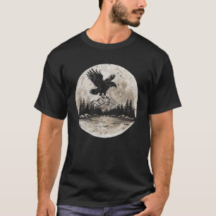 Eagle Moon Forest Mountain Nature Lover Outdoor Hi T-Shirt
