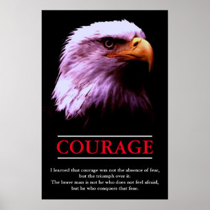 Eagle Motivational Courage Pop Art Inspirational Poster