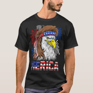 Eagle Mulle American Flag Usa Men 4th Of July T-Shirt