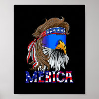 Eagle Mullet 4th Of July USA American Flag Merica