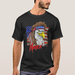 Eagle Mullet 4th Of July Usa American Flag Merica T-Shirt