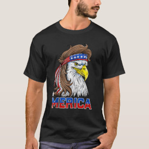 Eagle Mullet 4th Of July Usa American Flag Merica T-Shirt
