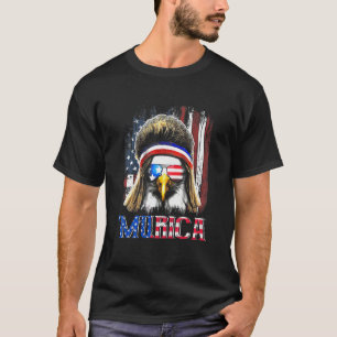 Eagle Mullet 4th Of July Usa American Flag Merica T-Shirt