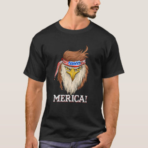Eagle Mullet 4Th Of July USA American Flag Merica T-Shirt
