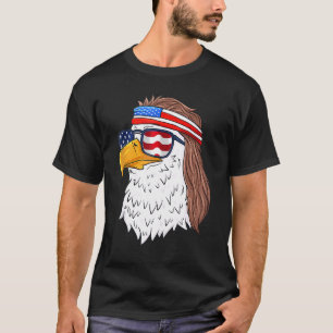 Eagle Mullet Merica 4th Of July American Flag T-Shirt