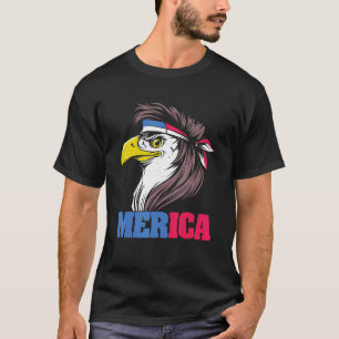 Eagle Mullet Merica Flag 4th Of July American Prid T-Shirt