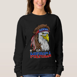 Eagle Mullet Merica Men 4th Of July American Flag Sweatshirt