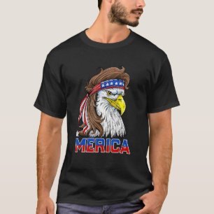 Eagle Mullet Merica  Men 4th Of July American Flag T-Shirt