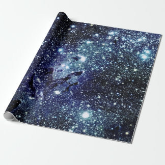 Eagle Nebula Deep Dark Blue Wrapping Paper