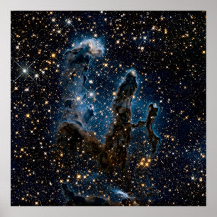 Eagle Nebula’s Pillars of Creation in Infrared Poster