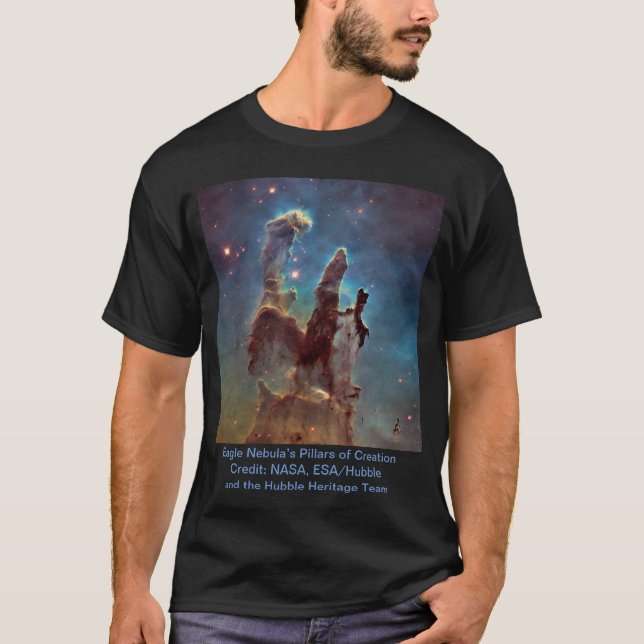 Eagle Nebula’s Pillars of Creation T-Shirt (Front)