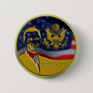 Eagle, Obama, Change - Customised 6 Cm Round Badge