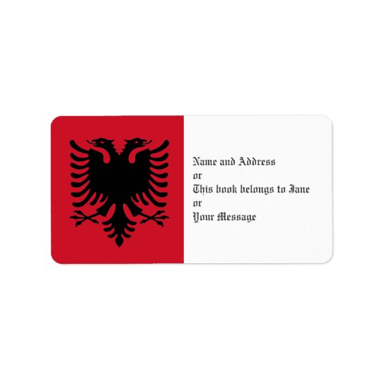 Eagle Of Albania Flag On Name Address Gift Tags Address Label