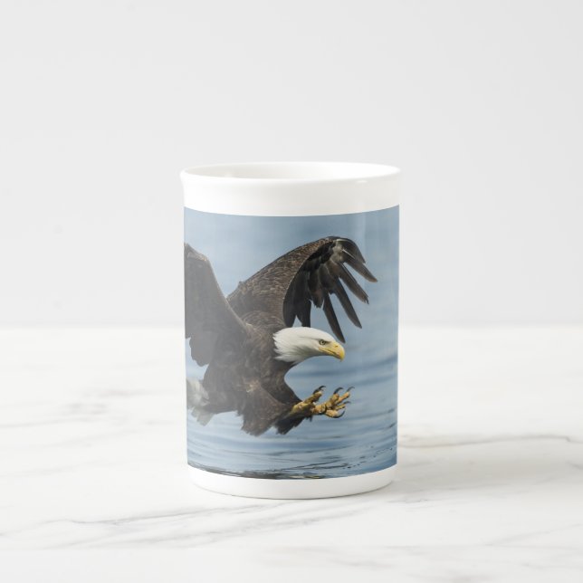 Eagle on Approach Bone China Mug (Front)
