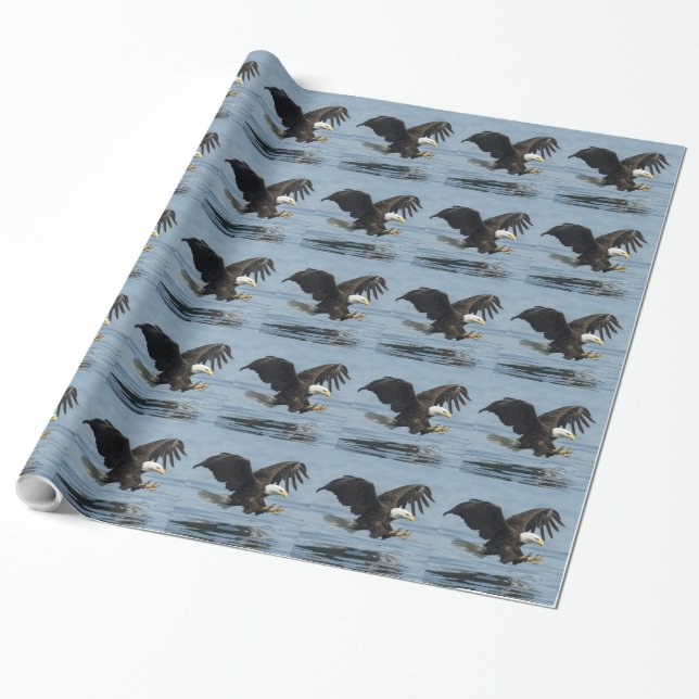 Eagle on Approach Wrapping Paper (Unrolled)