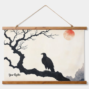 Eagle on Bare Tree Hanging Tapestry