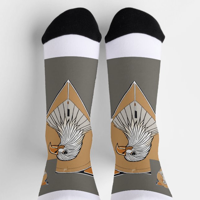 Eagle on socks. Photo logo design. Socks (Top)