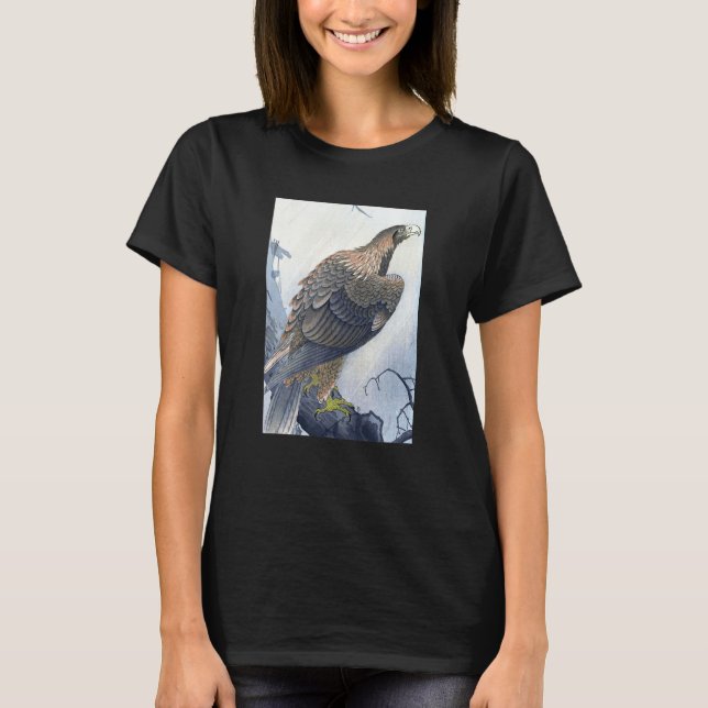 Eagle on Tree Branch by Ohara Koson T-Shirt (Front)