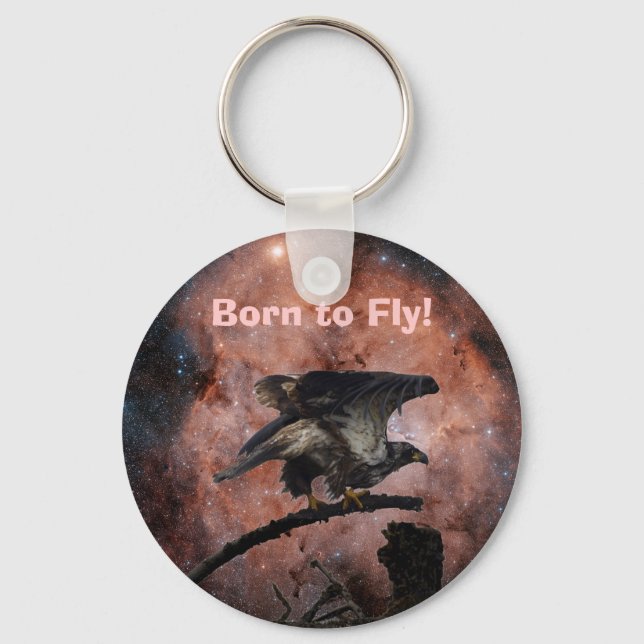 Eagle & Outer Space Gifts Key Ring (Front)