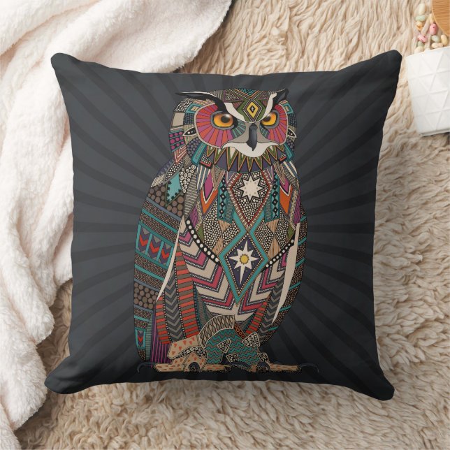 eagle owl dark cushion (Blanket)