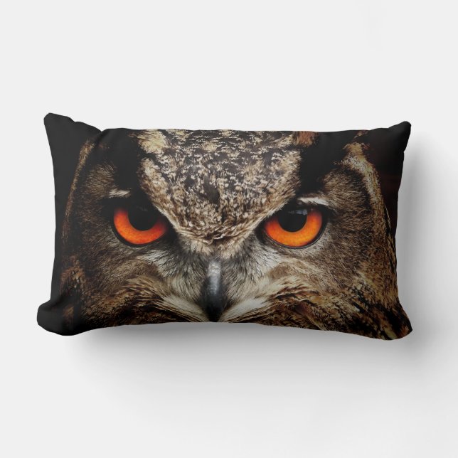 Eagle Owl Lumbar Cushion (Front)