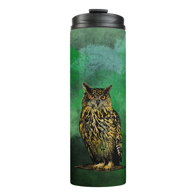 Eagle owl  thermal tumbler (Front)
