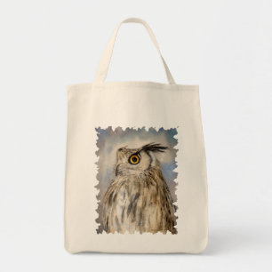 Eagle Owl Wildlife Art Tote Bag