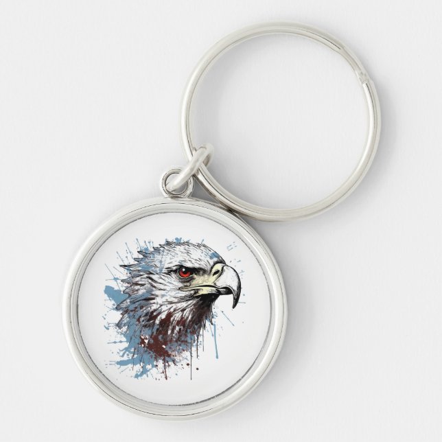 Eagle painting  key ring (Front)