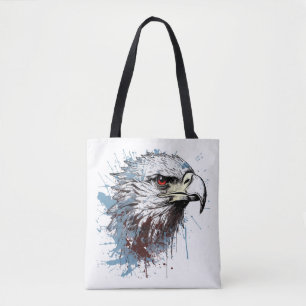 Eagle painting tote bag