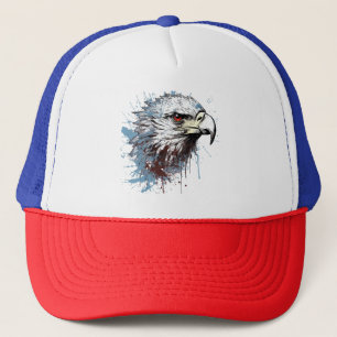 Eagle painting trucker hat