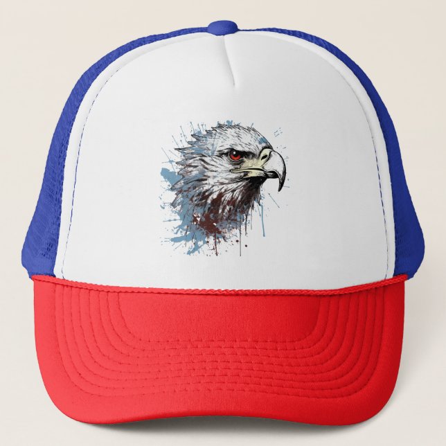 Eagle painting  trucker hat (Front)