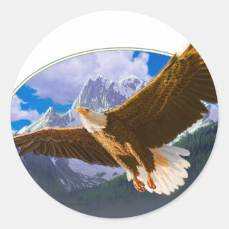 eagle.pdf classic round sticker