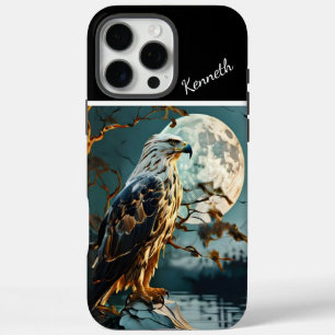 Eagle Perched on Branch Under Moonlight iPhone 16 Pro Max Case
