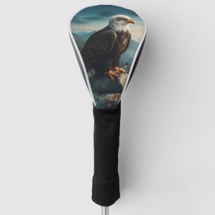 Eagle Perched on Rocky Terrain Golf Head Cover