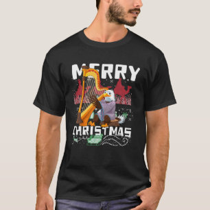 Eagle Playing Harp Carols The Family Matching Ugly T-Shirt