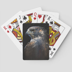 Eagle Portrait Animal Nature Wildlife Painting Art Playing Cards