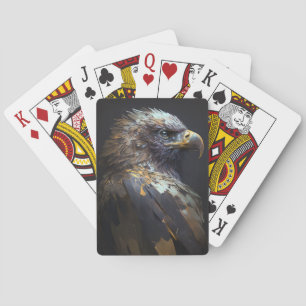 Eagle Portrait Animal Nature Wildlife Painting Art Playing Cards