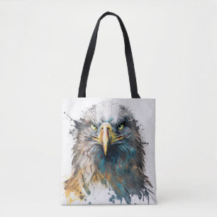 Eagle Portrait Animal Painting Wildlife Outdoors  Tote Bag