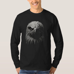 Eagle Portrait in Black and White T-Shirt