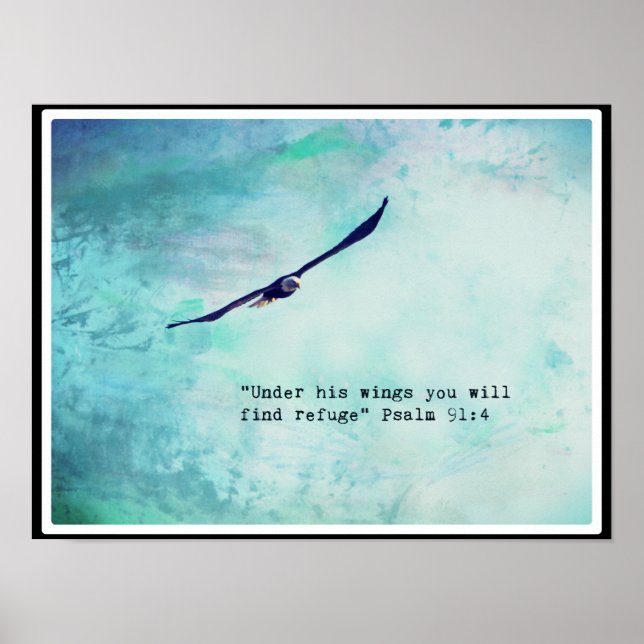 Eagle Psalm 91 16" x 12" Poster (Matte) (Front)